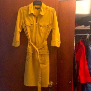 Sharagano utility dress gold/mustard color size 6